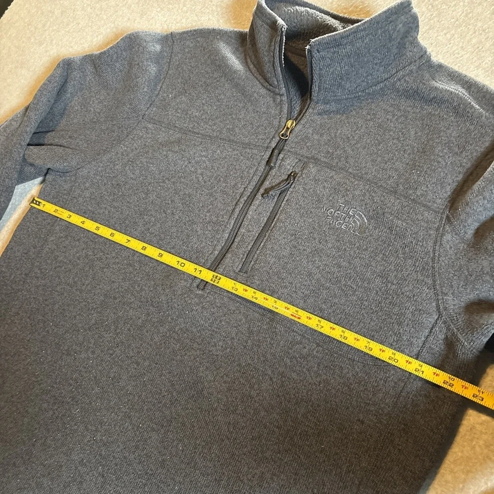 Mens Quarter Zip Pullover Fleece North Face Mens Sz L Blue Very‎ Good Cond.